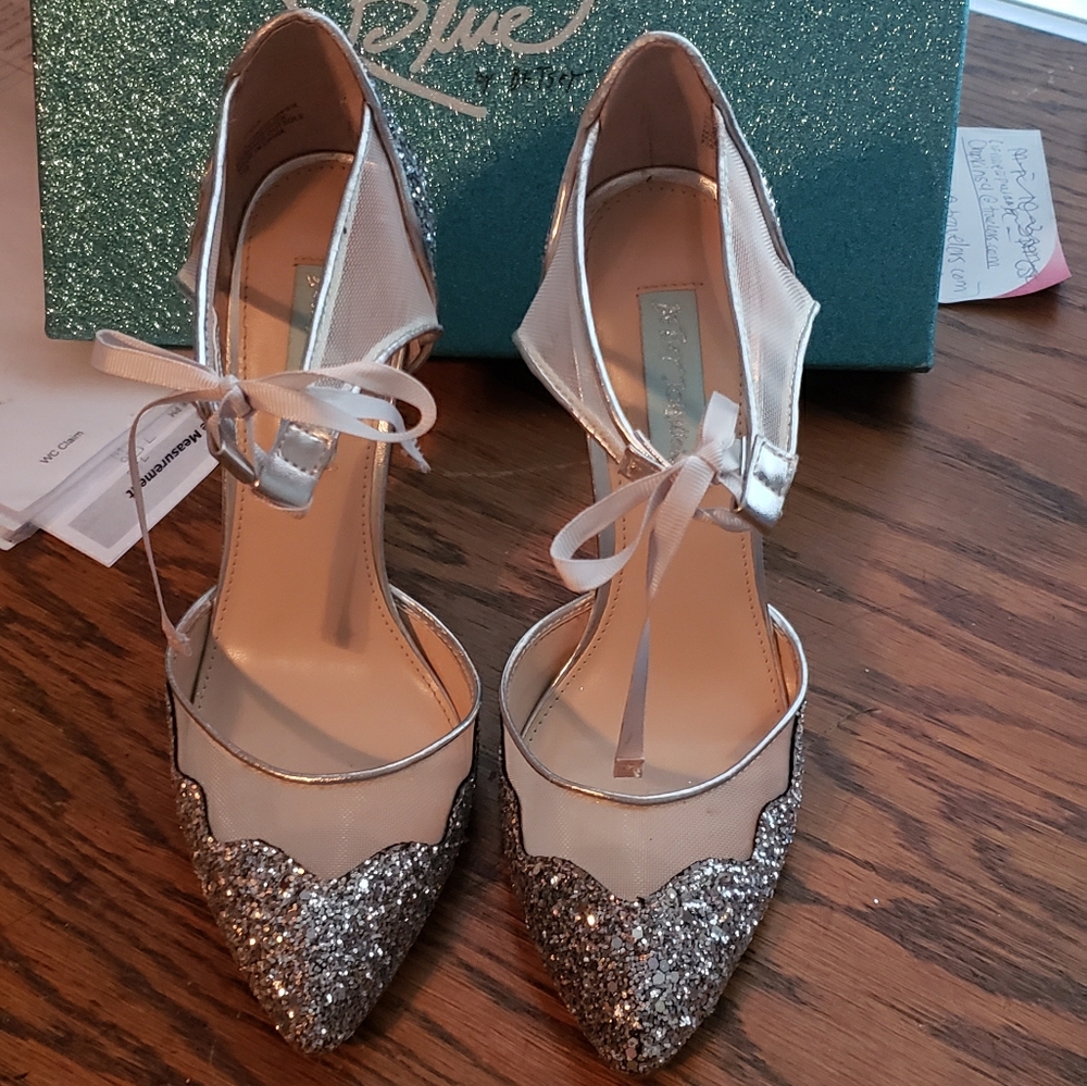 Betsey Johnson Blue bridal shoes
